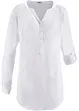 Tunikabluse med V-utringning, lang arm, bonprix