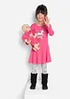Jerseykjole+leggings med dukkekjole (3-delt sett), bonprix