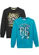 Sweatshirt i ren økologisk bomull (2-pack), bonprix