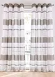 Gardin med stripe-print og resirkulert polyester (1-pack), bonprix