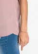 Kortermet satengbluse i ledig modell med lave skuldersømmer, bonprix