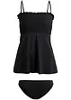 Bandeau tankini med vaflet topp (2-delt sett), bonprix