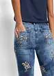 Slim Fit-jeans med blomsterbroderi, bonprix