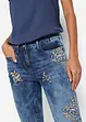 Slim Fit-jeans med blomsterbroderi, bonprix