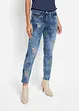 Slim Fit-jeans med blomsterbroderi, bonprix