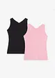 Lett topp med kryssede stropper (2-pack), bonprix
