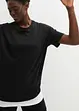 Oversized topp i formstabil økologisk bomull, bonprix