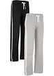 Sweatbukse av ren, fast bomull (2-pack), bonprix