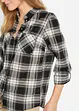 Rutete bluse i 100% bomull, bonprix