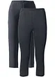Capri-leggings i smal modell (2-pack), bonprix