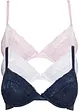 Push up-BH med bøyle (3-pack), bonprix