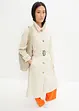 Mellomlang kåpe i trenchcoat-look med avtagbar hette, bonprix
