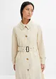 Mellomlang kåpe i trenchcoat-look med avtagbar hette, bonprix