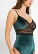 Fløyelsbody ouvert, bonprix