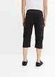 3/4-lang pull on-bukse med cargolommer, Regular Fit, bonprix