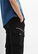 3/4-lang pull on-bukse med cargolommer, Regular Fit, bonprix