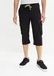 3/4-lang pull on-bukse med cargolommer, Regular Fit, bonprix