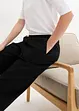 Bukse av bomull-/linmiks, High Waist, bonprix