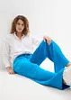 Crinkle-bukse med vide ben og High Waist-komfortlinning, bonprix