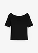 Off shoulder-topp i viskosemiks, bonprix