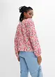 Bluse med blomsterprint i strukturert viskose, bonprix