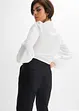 High Waist-bukse i lin-viskosemiks med kortere benlengde, bonprix