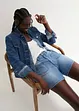 Jeansshorts, High Waist, stretch, John Baner JEANSWEAR