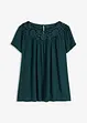 Bluse med blonde, bonprix