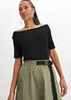 Off shoulder-topp i viskosemiks, bonprix