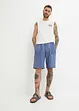 Slip on-bermuda med lin, Loose Fit, John Baner JEANSWEAR