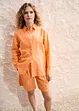 Oversized bluse av linmiks med dekorativ knappestolpe bak, bpc bonprix collection