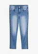 Skinny jeans med perle-applikasjon, bonprix