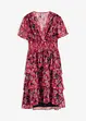 Blomstret midikjole med volanger, bonprix