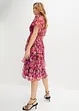 Blomstret midikjole med volanger, bonprix