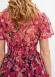 Blomstret midikjole med volanger, bonprix