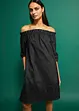 Off shoulder-kjole med broderi, bonprix
