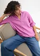 Bluse med 3/4-lang arm og lin, bonprix