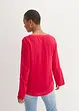 Viskosebluse med V-hals, lang arm, bonprix