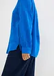 Oversized lang musselin-bluse av bomull med splitt i sidene, bonprix