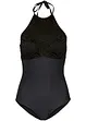 Medium shape-badedrakt med blonde, bonprix
