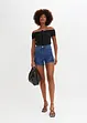 High Waist-shorts med broderi, BODYFLIRT boutique