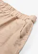 Ankellang bukse med lin og High Waist-komfortlinning, Loose Fit, bonprix