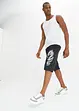 Lang bermuda av resirkulert polyester, Regular Fit, RAINBOW