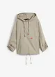 Slip on-bluse med hette i linmiks, bonprix