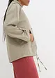 Slip on-bluse med hette i linmiks, bonprix