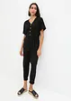 Jumpsuit i struktur-jersey  med knytebelte, ankellang, bpc bonprix collection