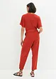 Jumpsuit i struktur-jersey  med knytebelte, ankellang, bpc bonprix collection