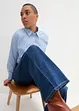 Wide Leg-jeans Mid Waist, komfortlinning, bonprix