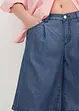 Wide Leg-jeans, Mid Waist, bermuda med lin, John Baner JEANSWEAR