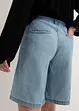 Wide Leg-jeans, Mid Waist, bermuda med lin, John Baner JEANSWEAR